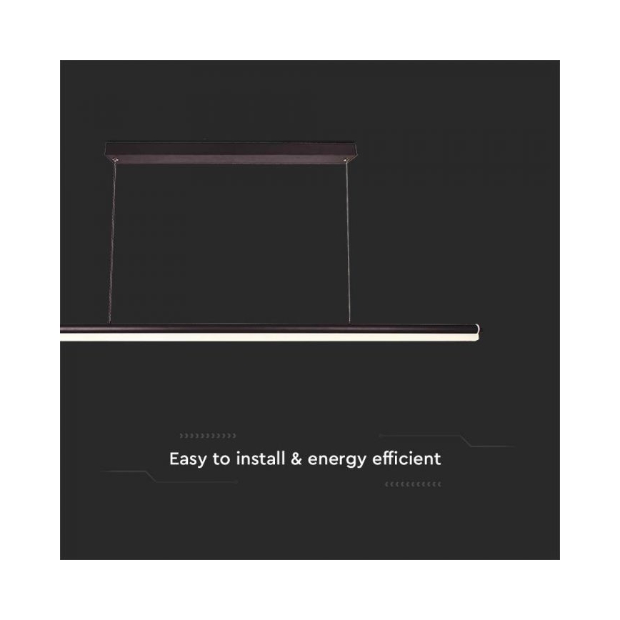 Candelabro suspenso LED LED/23W/230V 4000K 120 cm preto