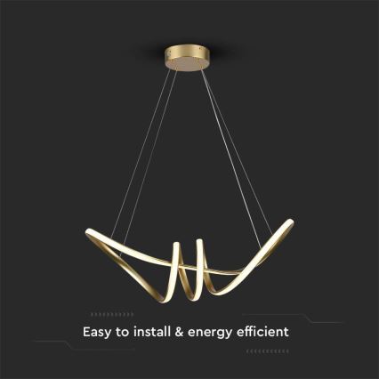Candelabro suspenso LED LED/24W/230V 3000K dourada