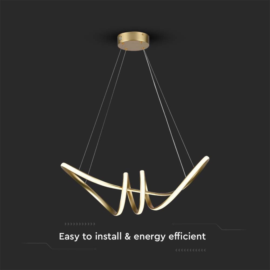 Candelabro suspenso LED LED/24W/230V 3000K dourada