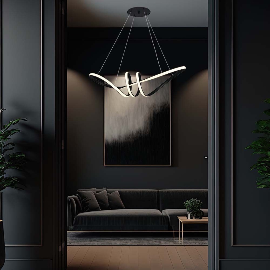 Candelabro suspenso LED LED/24W/230V 3000K preto