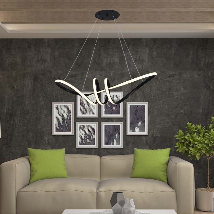 Candelabro suspenso LED LED/24W/230V 3000K preto
