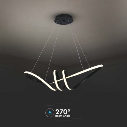 Candelabro suspenso LED LED/24W/230V 3000K preto