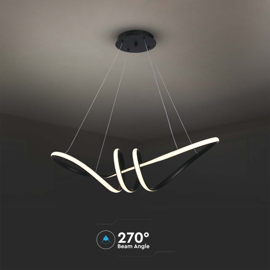 Candelabro suspenso LED LED/24W/230V 3000K preto