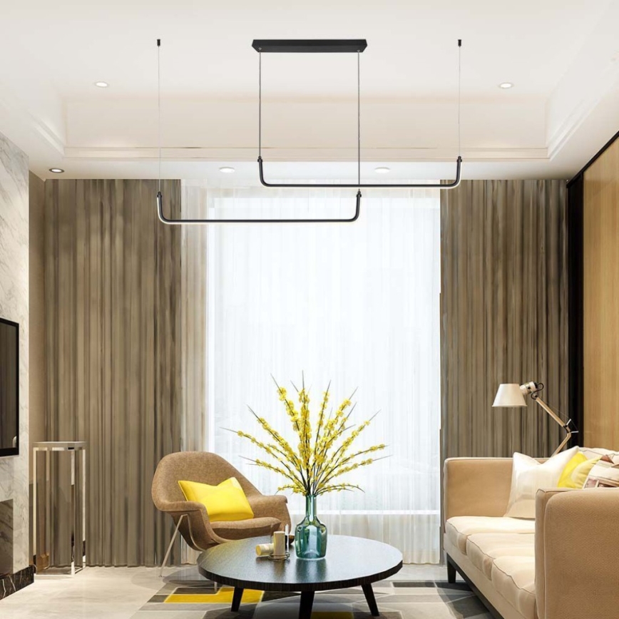Candelabro suspenso LED LED/24W/230V 4000K preto