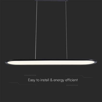Candelabro suspenso LED LED/24W/230V 4000K preto