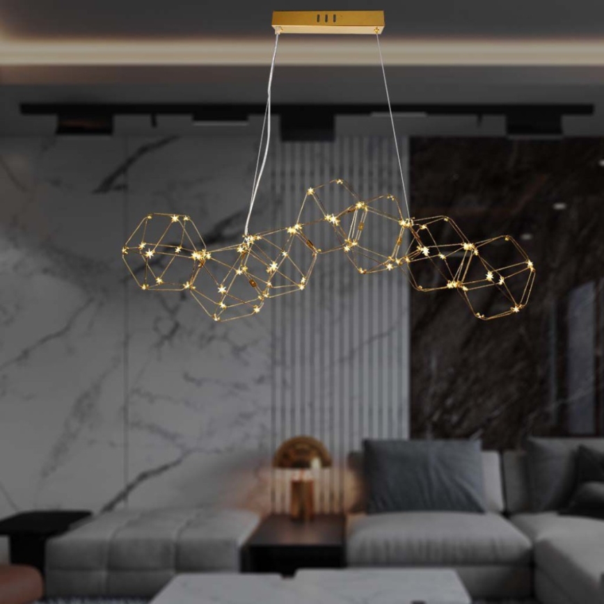 Candelabro suspenso LED LED/28W/230V 3000K dourada