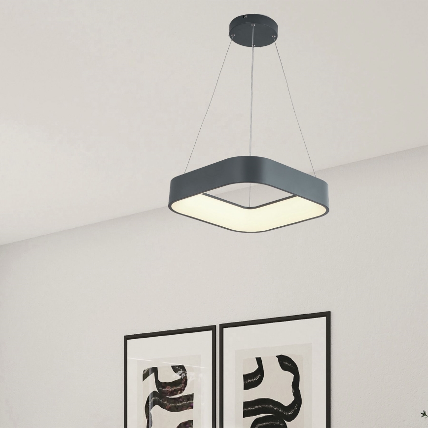 Candelabro suspenso LED LED/30W/230V 3000K 45x45 cm cinzento