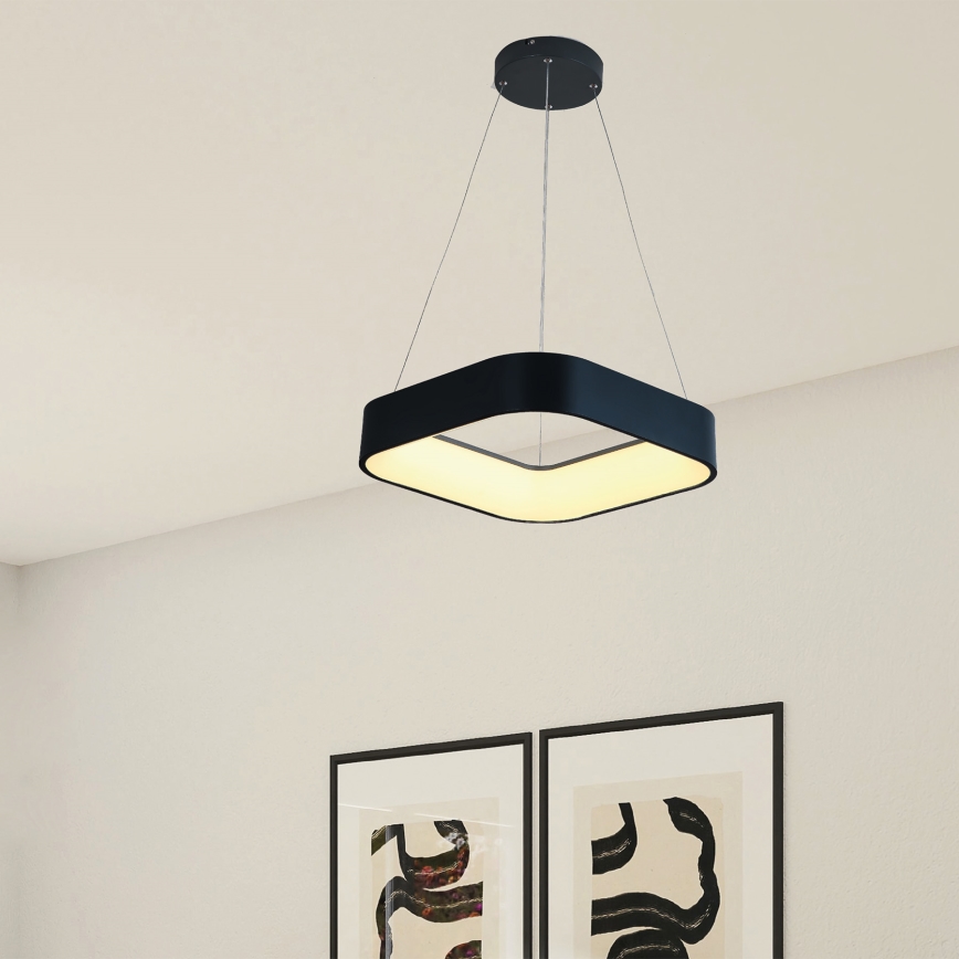 Candelabro suspenso LED LED/30W/230V 3000K 45x45 cm preto