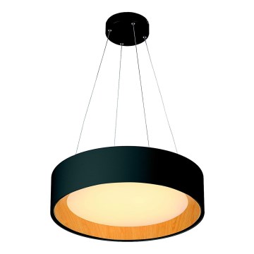Candelabro suspenso LED LED/30W/230V 3000K diâmetro 45 cm preto/carvalho