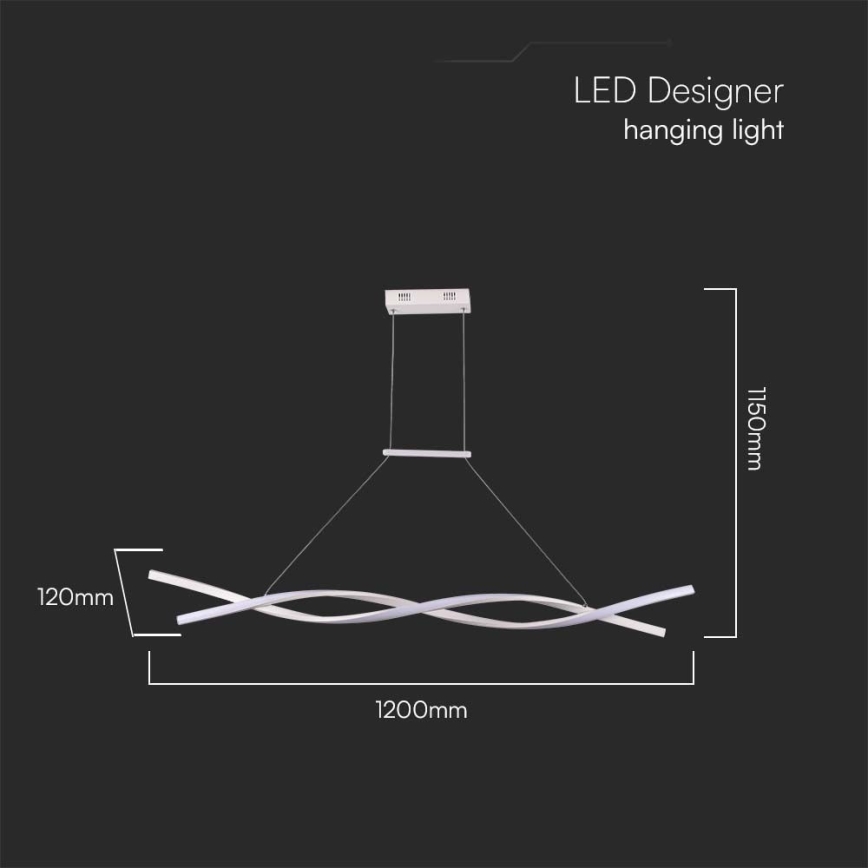 Candelabro suspenso LED LED/30W/230V 4000K branco