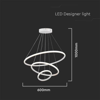 Candelabro suspenso LED LED/32W/230V 3000K branco