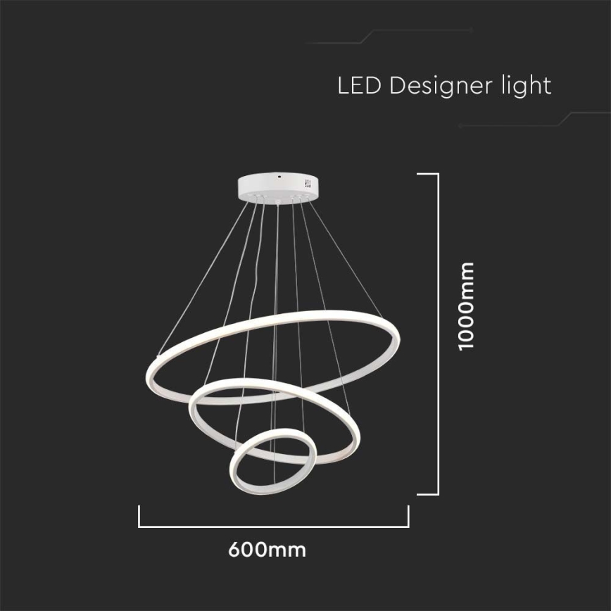 Candelabro suspenso LED LED/32W/230V 3000K branco