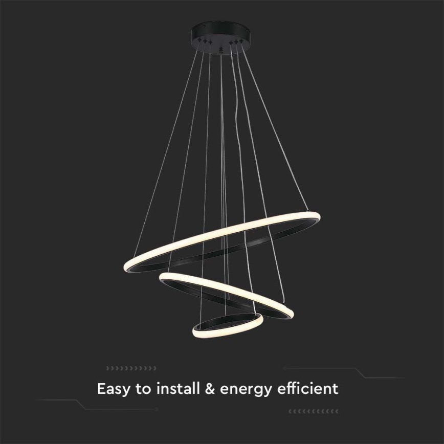 Candelabro suspenso LED LED/32W/230V 3000K preto