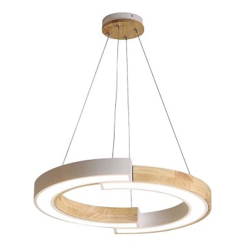 Candelabro suspenso LED LED/32W/230V 4000K branco/madeira