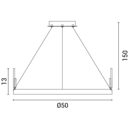 Candelabro suspenso LED LED/35W/230V 3000K dourada