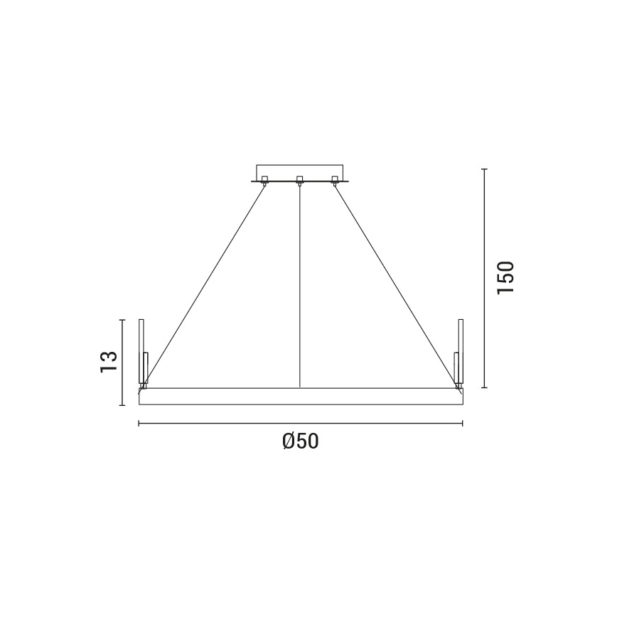 Candelabro suspenso LED LED/35W/230V 3000K dourada