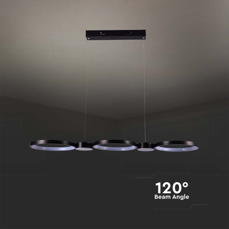 Candelabro suspenso LED LED/38W/230V 3000K preto