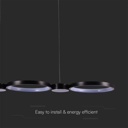 Candelabro suspenso LED LED/38W/230V 4000K preto