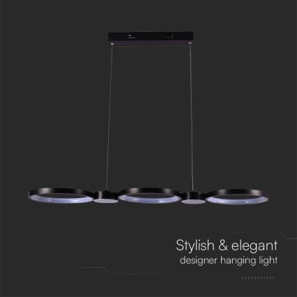 Candelabro suspenso LED LED/38W/230V 4000K preto