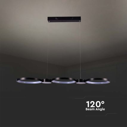 Candelabro suspenso LED LED/38W/230V 4000K preto