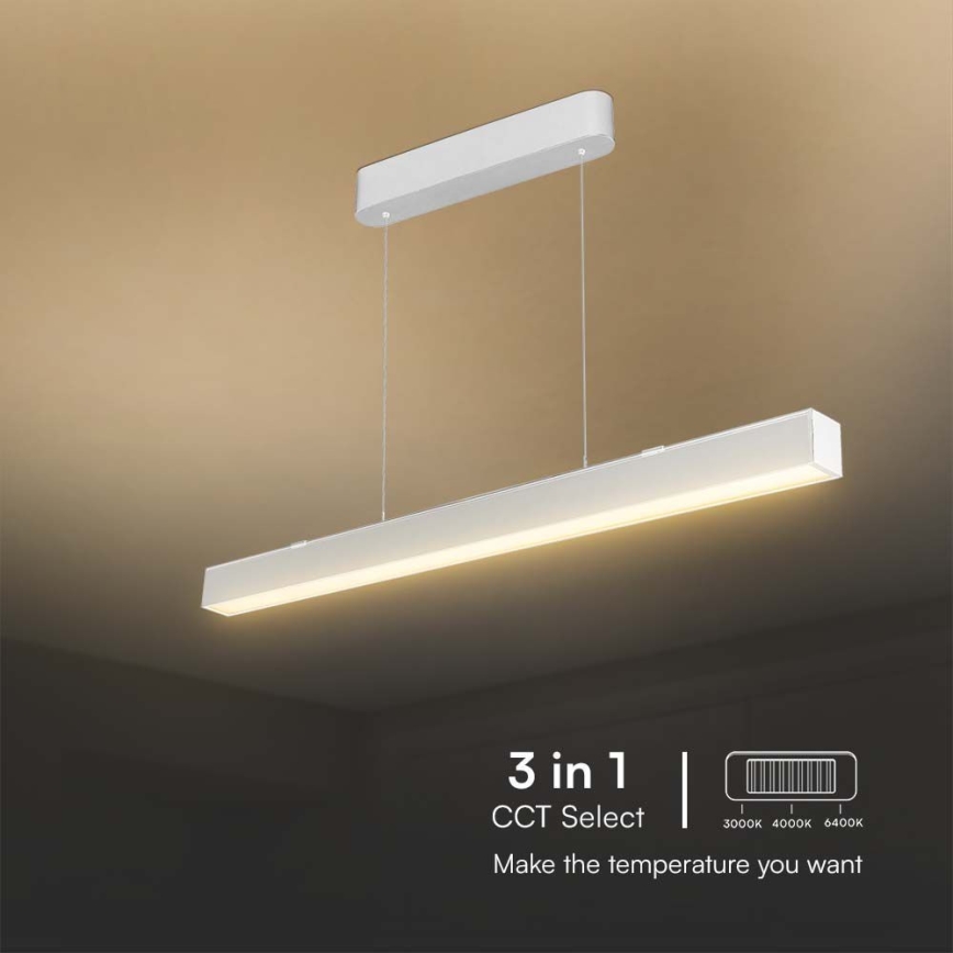 Candelabro suspenso LED LED/40W/230V 3000/4000/6400K branco