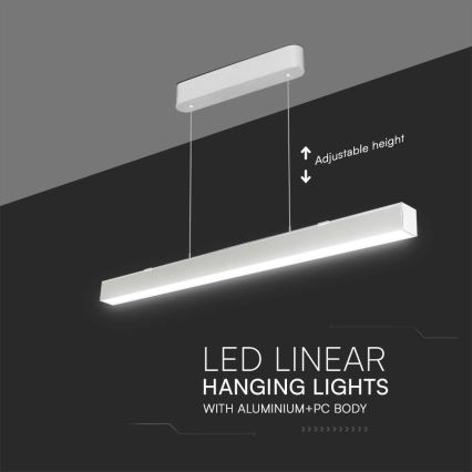 Candelabro suspenso LED LED/40W/230V 3000/4000/6400K branco
