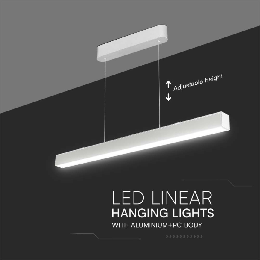 Candelabro suspenso LED LED/40W/230V 3000/4000/6400K branco