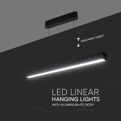 Candelabro suspenso LED LED/40W/230V 3000/4000/6400K preto