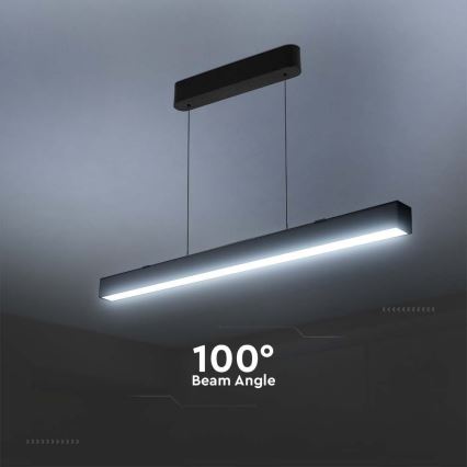Candelabro suspenso LED LED/40W/230V 3000/4000/6400K preto