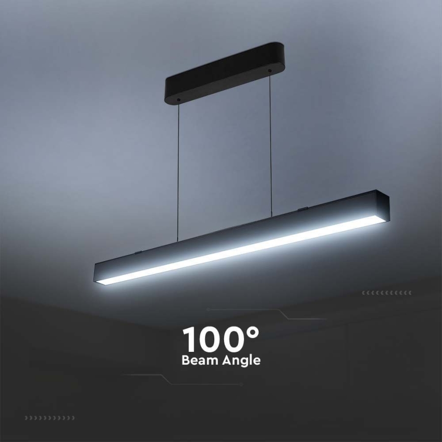 Candelabro suspenso LED LED/40W/230V 3000/4000/6400K preto