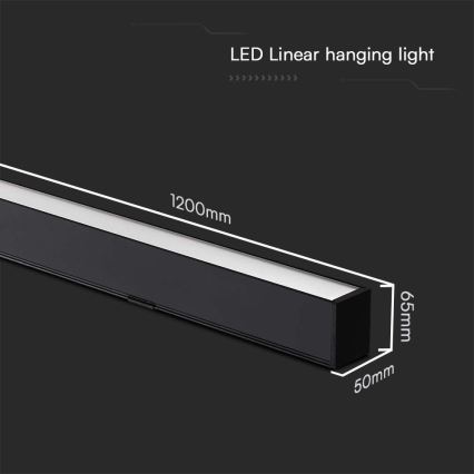 Candelabro suspenso LED LED/40W/230V 3000/4000/6400K preto
