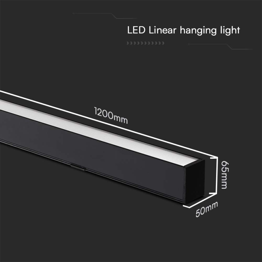 Candelabro suspenso LED LED/40W/230V 3000/4000/6400K preto