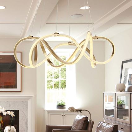 Candelabro suspenso LED LED/54W/230V 3000/4000/6000K dourada