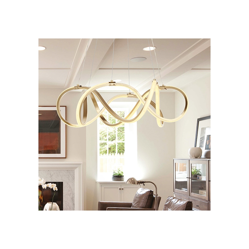 Candelabro suspenso LED LED/54W/230V 3000/4000/6000K dourada