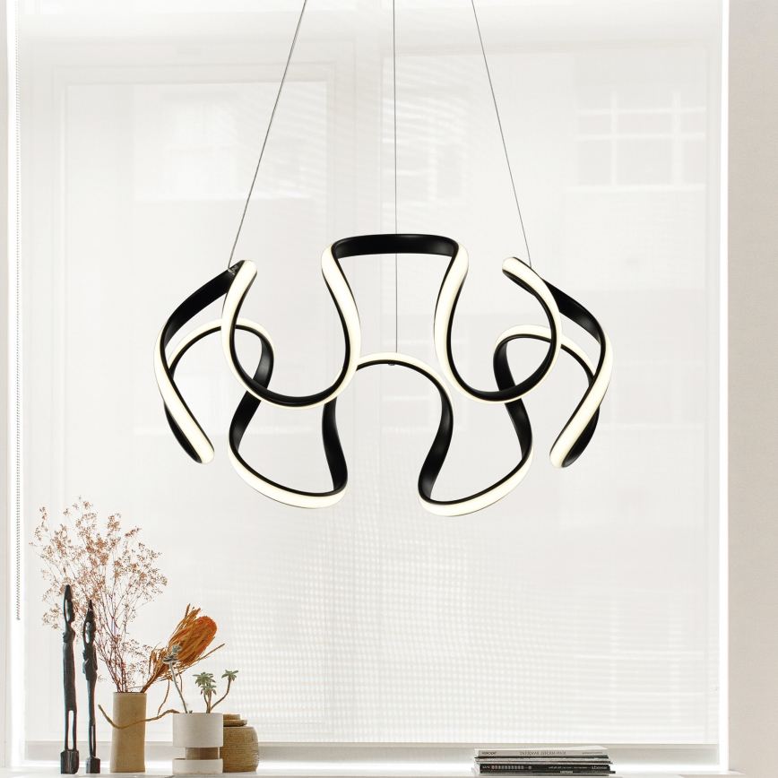 Candelabro suspenso LED LED/60W/230V 3000K preto