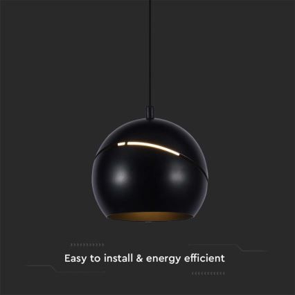 Candelabro suspenso LED LED/8,5W/230V 3000K preto