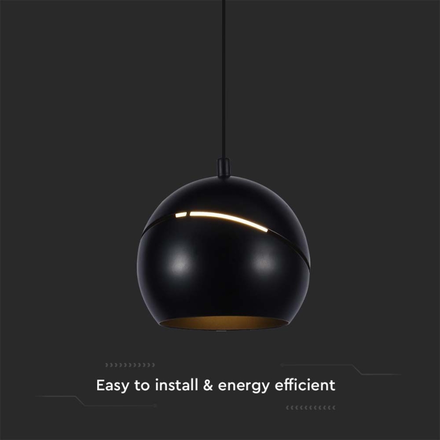 Candelabro suspenso LED LED/8,5W/230V 3000K preto