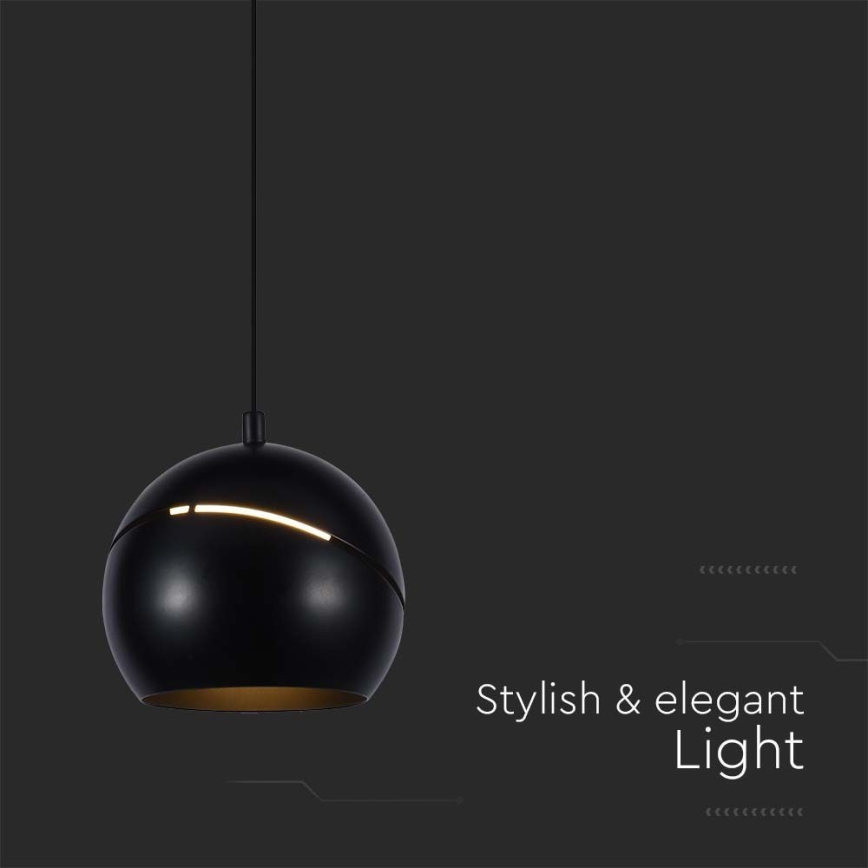 Candelabro suspenso LED LED/8,5W/230V 3000K preto