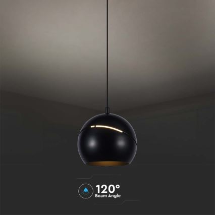 Candelabro suspenso LED LED/8,5W/230V 3000K preto