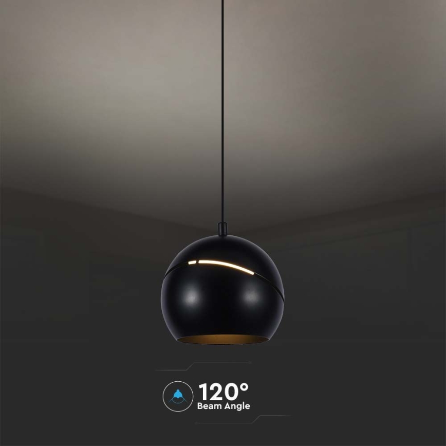 Candelabro suspenso LED LED/8,5W/230V 3000K preto