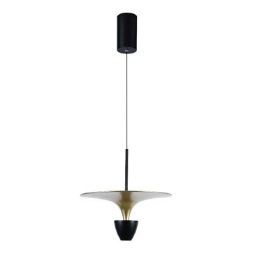 Candelabro suspenso LED LED/9W/230V 4000K preto/dourada