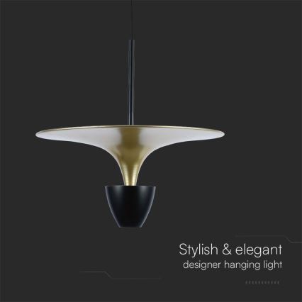 Candelabro suspenso LED LED/9W/230V 4000K preto/dourada