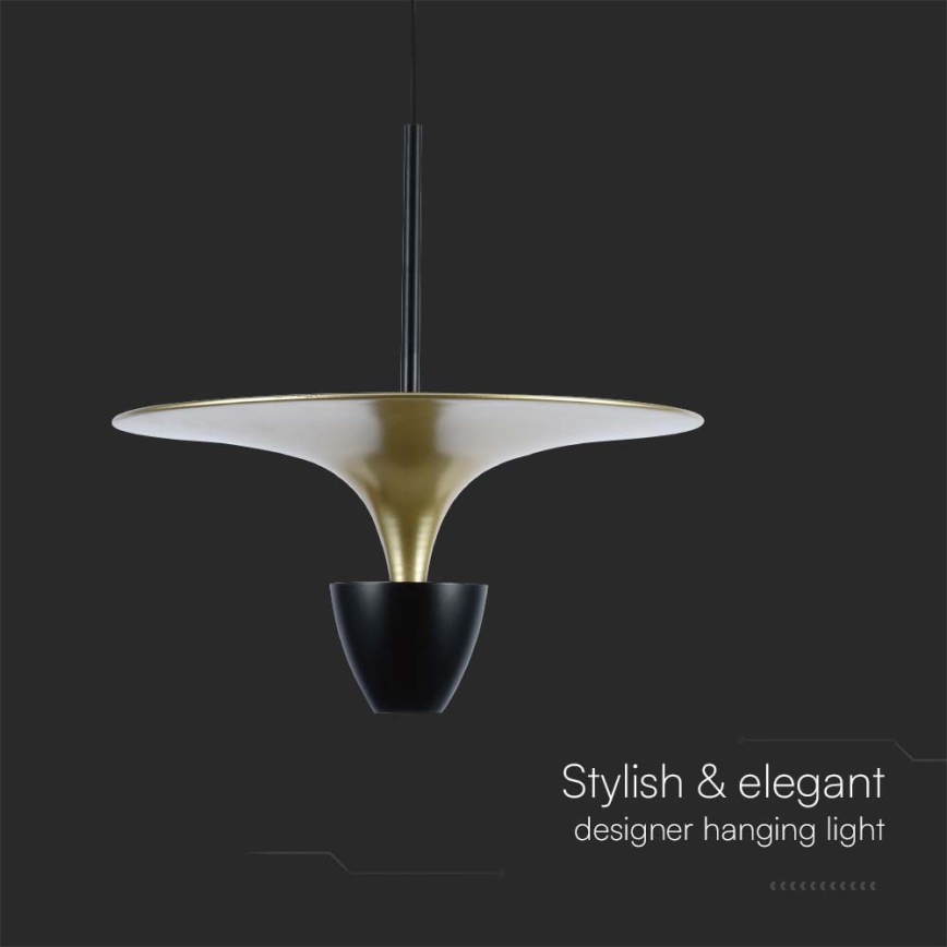 Candelabro suspenso LED LED/9W/230V 4000K preto/dourada