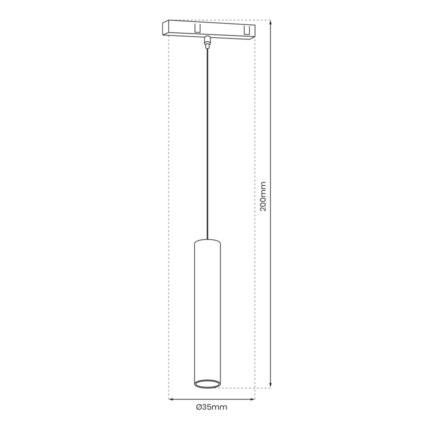 Candelabro suspenso LED MAGNETIC TRACK 1xLED/7W/48V