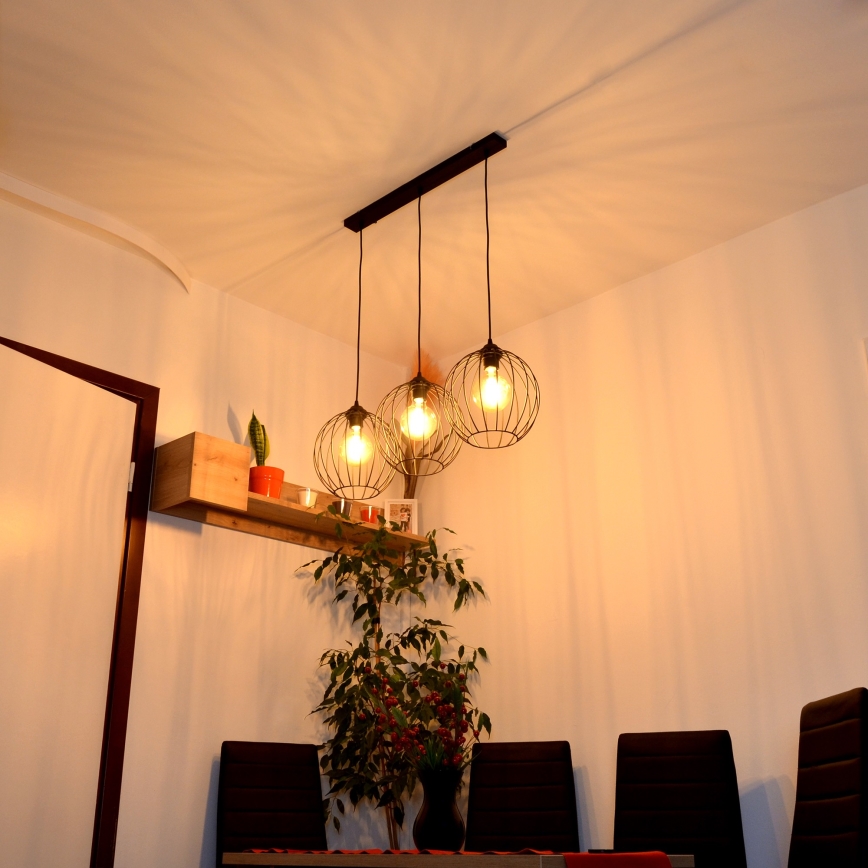 Candelabro suspenso LED MERCURE 3xE27/15W/230V