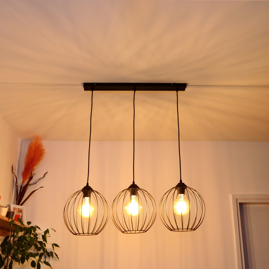 Candelabro suspenso LED MERCURE 3xE27/15W/230V