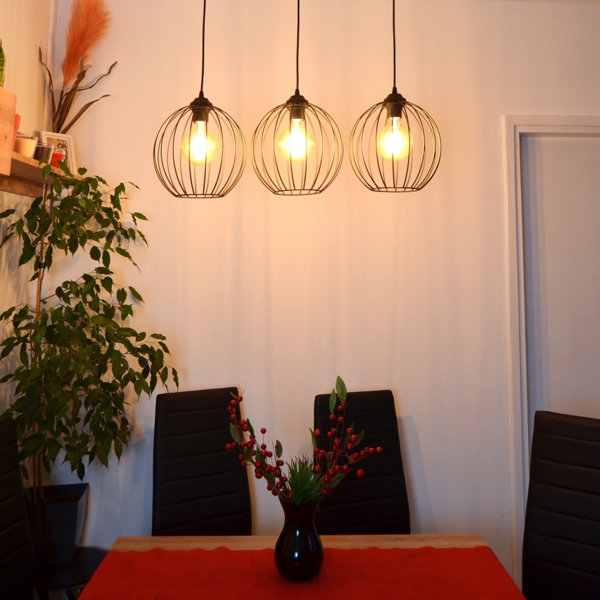 Candelabro suspenso LED MERCURE 3xE27/15W/230V