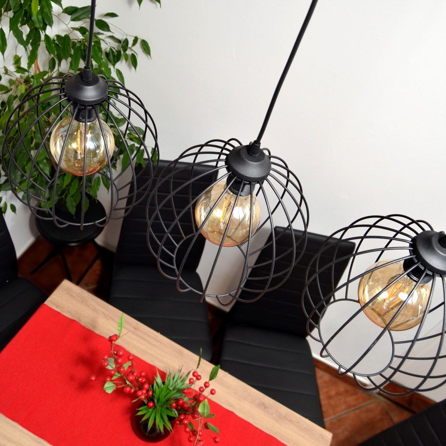 Candelabro suspenso LED MERCURE 3xE27/15W/230V