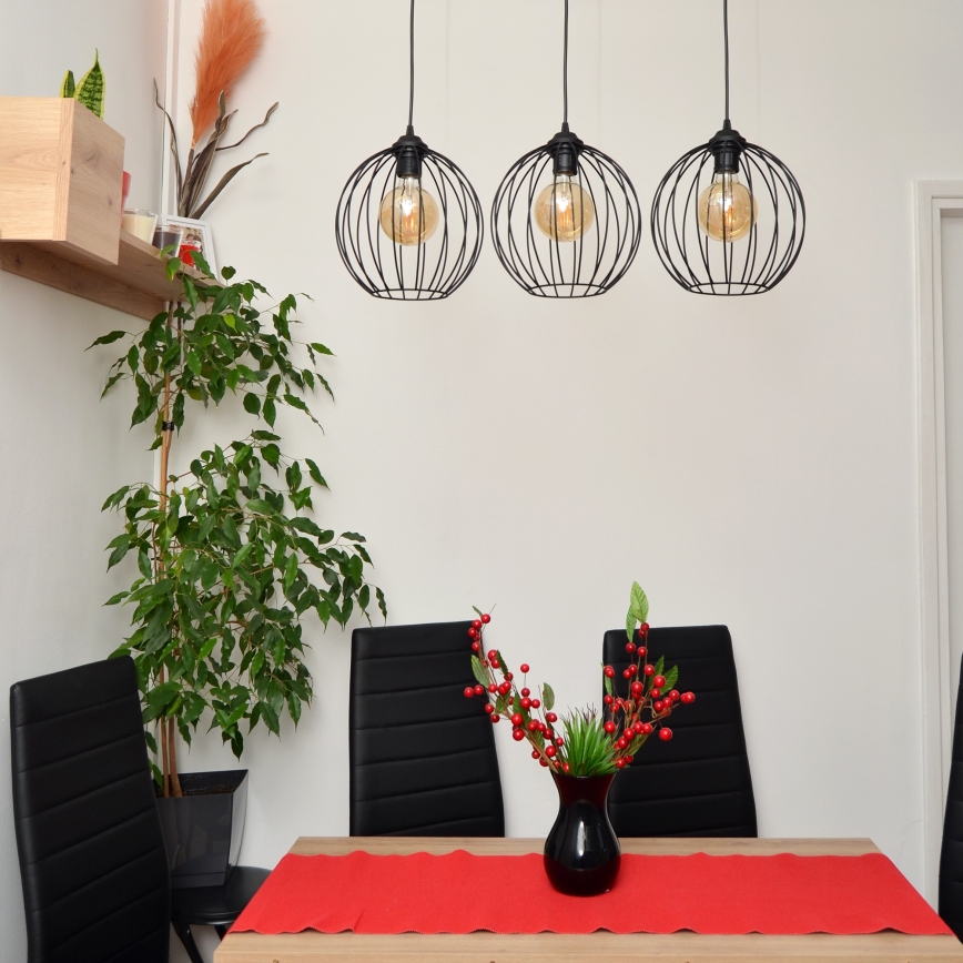 Candelabro suspenso LED MERCURE 3xE27/15W/230V