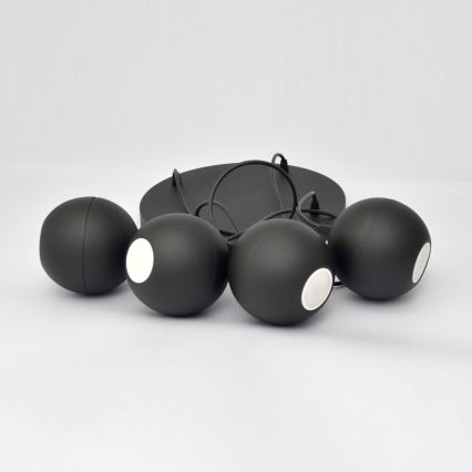 Candelabro suspenso LED MIDWAY 4xGU10/4,8W/230V preto